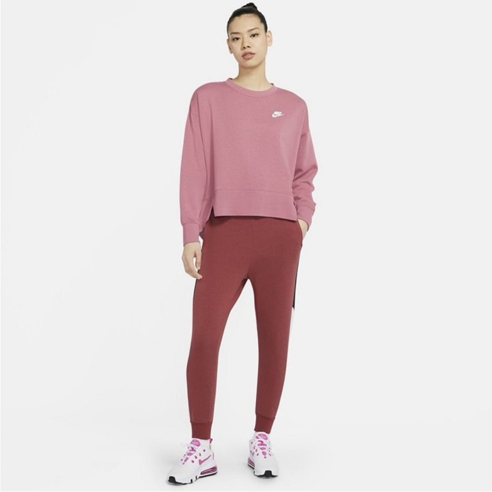 Nike Pink and Red Women's Sweater